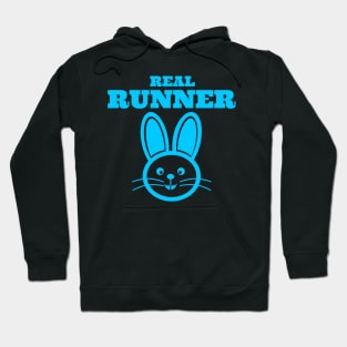 Real runner funny bunny running training. Hoodie